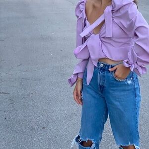 Urban Outfitters Lavender Crop Top